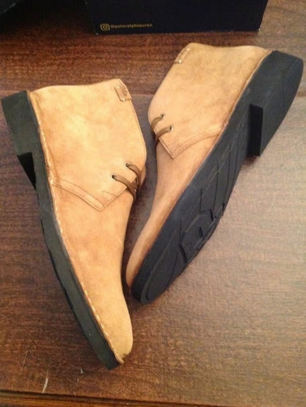 Polo Ralph Lauren Men's Talon Tan Suede Chukka Boots - 11.5D - New in Box
